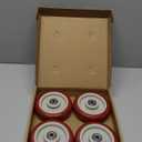 5 Inches Casters Wheels Medium Duty, 4 Packs Bearing 500LBS, Replacement for Platform Trucks Cart Furniture Workbench, Red PVC