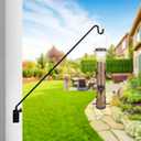 MIXXIDEA 2 Packs Heavy Duty Extended Reach Wall Mounted Deck Hook Wall Pole, Wall Bracket Direction and Length Adjustable Plant Bracket for Bird Feeders, Planters, Suet Baskets, Lanterns, Wind Chimes