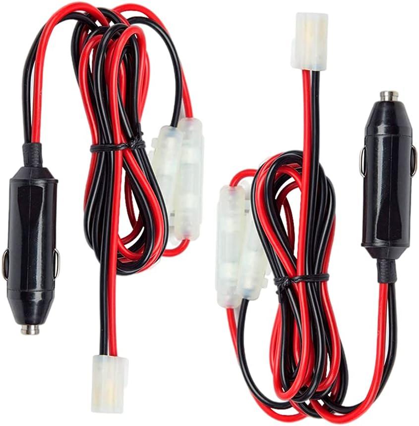 T-Shape Car Mobile Radio DC Power Cable CB Radio Power T Shape Adapter Mobile Transceiver Power Connector for YAESU FT-7800R FT-7900R FT-8900R Kenwood TM-741 TM-G707 TM271 GMRS Mobile Radio 5.6ft Long (KWD-C2)