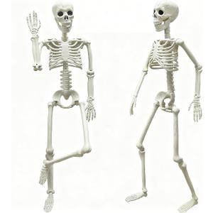LUKBERA 2 Pack 3 ft Halloween Skeleton Posable, 36" Full Body Human Skeleton with Movable Joints for Halloween Haunted House Graveyard Party Scary Indoor Outdoor Decor