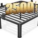 14 inch King Size Bed Frame with Round Corner Legs Mattress Slide Stopper,3500 lbs Heavy Duty Metal Platform,Steel Slat Support,No Box Spring Needed,Easy Assembly,Noise Free