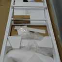 COSYLAND Foldable Toddler Kitchen Stool Helper - Height Adjustable Kitchen Standing Tower for Bathroom Sink or Counter - Step Stool for Toddlers Ages 18 Months to 6 Years White