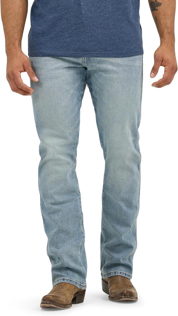 Wrangler Men's Retro Slim Fit Boot Cut Jean (Blue) 33x36 