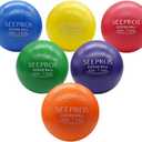 Foam Dodgeball Set - Soft Skin, Low Bounce, Set of 6 with Mesh Storage Bag for Kids and Adults