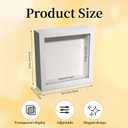 18 Pack Shadow Box Frame Display Case Shadow Box Square Picture Frame for Photos Flower Memorabilia Wedding Bouquets Father Day Graduation Gift Object Tickets Wall and Tabletop(White, 5 x 5 Inch)
