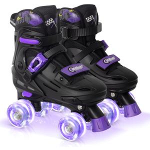 Nattork Adjustable Roller Skates for Kids Boys Girls- Teen Youth Age 4-16 - Cool Racing Car Indoor Outdoor Gift Idea for Birthdays Christmas, Size: Medium(13C-3 US)