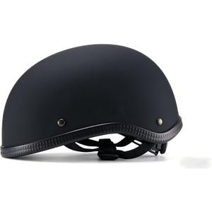 Retro Half Motorcycle Helmet, DOT Approved Adult Open Face Half Shell Helmet for Men Women, Universal for Cruiser Electric Bike ATV Dirt Bike Skateboarding, Biker Beanie Helmet