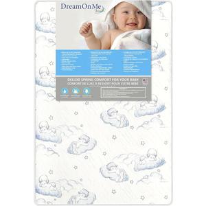 Dream On Me,Star-Burst 3' Spring Coil Portable Crib MattressIWaterproofIGreen Guard Gold CertifiedI10 Years Manufacture WarrantyIDual-Sided MattressI Vinyl CoverIMade In The U.S.AIMini Crib Mattress