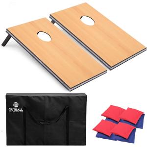 Cornhole Set 4x2 and 3X2 Regulation Size Corn Holes Sets with Carrying Bags & 8 Bean Bags Cornhole Boards Bean Toss Games for Adults Family Outdoor Beach Lawn Outside Backyard Games