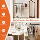 12 Pack Slatwall Accessories Kit with U-Shaped Rectangular Tubing Hangrails and Waterfall Display Hanger, Slatwall Hooks and Hanger for Clothing Retail, Merchandise Display
