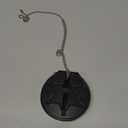 Perfect Fit Sheriff Star Badge Holder Belt Badge Clip and Neck Chain Black Leather (Cutout 199)