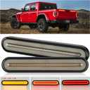 Nilight Trailer Tail Light Bar with 3-in-1 Running Stop Turn Signals Brake Lights 2 Pack 9 Inch 100 LED Red & Amber Sequential Strip for Trailers RV Truck Boat Pickup SUV