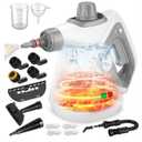 Handheld Steam Cleaner for Home, Pressurized Portable Steamer for Cleaning with 15 Accessories for Multi-Surface Cleaning, Floors, Tiles, Grout, Kitchen, Bathroom, Couch & Car(Grey Cap&Grey Handle)