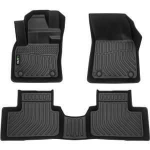 Floor Mats Custom for Volvo XC40 2019-2025 2026(Not Fit Recharge) All Weather Protection TPE Heavy Duty Non-Slip Automotive Floor Liners Fits Front& 2nd Row Full Set Accessories, Black