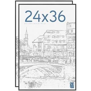 Amazon.com - MCS Original Poster Frame 24x36 Black Lightweight Vertical & Horizontal Wall Hanging Large Picture Frame for Posters, Art Prints & Gallery Wall (2-Pack)