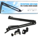 GLEAM Microphone Arm Stand On A Flexible Boom Scissor Bonus Microphone cover