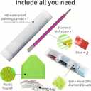 BYGFHLYW 5D Crystal Art Diamond Painting Kits for Adults, Elegant Blue Mandala Flower Diamond Art Kits for Adults Beginner, DIY Diamonds Dot Gem Painting for Home Wall Decor 11.8x11.8inch