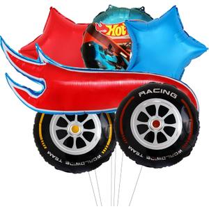 6 pcs Hot Car Themed balloons/Hot Race Car Birthday Party Supplies Baby Shower Party Decorations