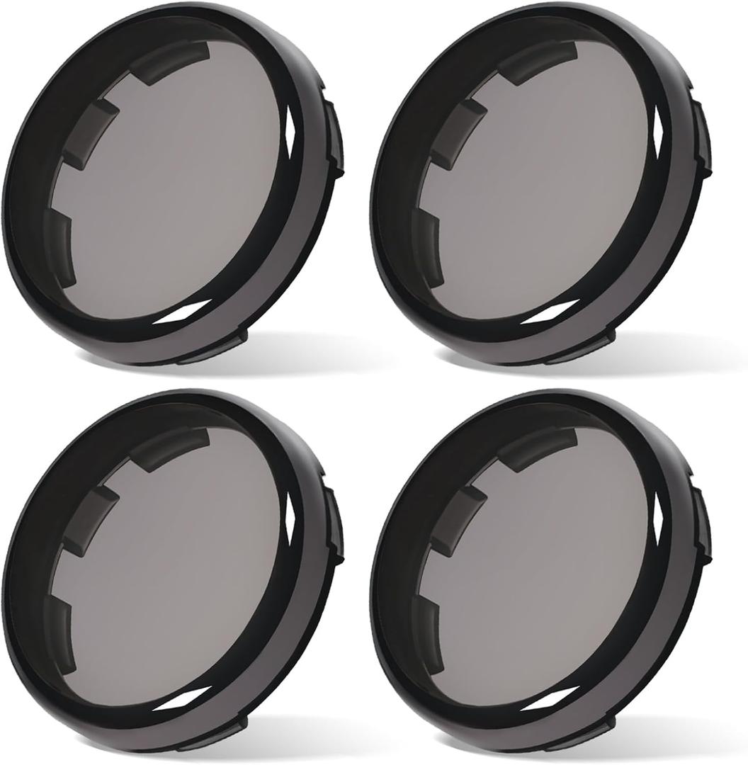 Benlari 2inch Smoke Bullet Turn Signal Light Lens Cover Anti-scratch Lenses Fit for Harley Touring Street Glide Road Glide Road King Electra Glide Softail Dyna Sportster Iron883 1200, 4PCS
