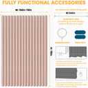 AJAZZ 100% Blackout Accordion Doors Interior Magnetic Door Curtain Front Door Curtains for Glass Window Sets (1 Pack, 74 W x 78 L, Pink+Rod)