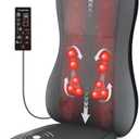 COMFIER Shiatsu Full Back Massager,Massage Chair Pad with Heat,2D/3D Massage Seat Cushion,Chair Massager with 10 Shiatsu Nodes, Rolling Kneading Chair Pads for Lower Back,Mothers Day Gift for Women