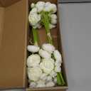 Floroom Ranunculus Artificial Flowers 18 Pcs Ivory Faux Silk Mini Ranunculus Bulk Fake Wedding Filler Flowers for DIY Bouquets, Centerpieces, Bridal Shower Decorations & Arrangements