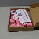 LANKER Flameless Candles with 6H Timer, Steady Pink LED Tea Lights, Romantic Long Lasting Battery Operated Fake Candles for Party, Halloween and Christmas, Set of 24 (Pink)