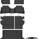 ANBINGO Floor Mats & Backseat Cargo Liner for Kia Seltos 2024 2025 2026, TPE All Weather Mats 2024 2025 2026 Seltos S, LX, SX, X-Line, Cargo Tray in The Highest Position, Black   