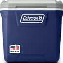 Coleman Classic Series Insulated Portable Rolling Cooler with Wheels, Leak-Resistant Outdoor Hard Cooler Keeps Ice up to 5 Days, 65-Quart (Twilight)