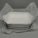 NUTRIUPS 34Oz Small Baking Dishes Set of 4, 8.1x5.7x2'' Rectangular Lasagne Dishes, Small Ceramic Baking Dish, Rectangular Bakeware with Handles, Oven Safe & Microwave Safe