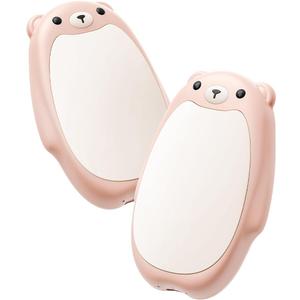 SWEETFULL Hand Warmers Rechargeable  Cute Bear, 2 Pack Magnetic Hot Hands, Reusable Electric Pocket Heater, Great Gift for Daughter, Kids, Wife, or Bestie, Portable for Outdoor & Camping (Pink)