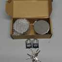 Outdoor Faucet Lock, 2 Pack Water Hose Bib Spigot Lock Stainless Steel Cover & Padlock Kits for 1-1/2 to 3 Inch Dia Valve Handles to Prevent Outside Water Theft and Unauthorized Use