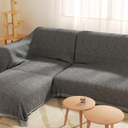Oversized L-Shaped Covers for Couches L Shaped Couch Cover Blanket 2 Piece Sectional Couch Covers L Shape Sofa Covers Washable L Shape Deep Grey 71"x118"& 91"x134"