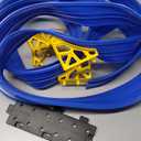 Flex Race Track 16 Ft with Suction Cups Compatible with Diecast 1/64th Cars, Flexible Car Track Toys for Ages 3+ Kids Toddlers Roll Out Portable Racetrack (Blue)