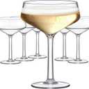 Amazing Abby - Courtney - 12-Ounce Plastic Coupe Glasses (Set of 6), Martini Glasses, Champagne Saucers, Reusable, BPA-Free, Shatter-Proof, Dishwasher-Safe, Perfect for Poolside, Outdoors, and More