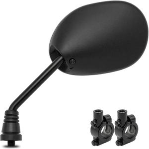 OEM Style Motorcycle Mirrors, Universal 10mm Rear View Mirror with Adapter, Side Mirrors for Street Bike Moped ATV Snowmobile and Scooter