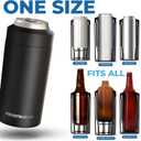 Frost Buddy Universal Buddy Can Cooler - Fits All - For Regular 12 & 16 oz or Slim-Size Bottles - Insulated Double-Walled Stainless Steel (Lights)