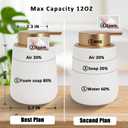 2 x Soap Foaming Dispenser Ceramic with Easy-to-Press Pump Hand Foam Dispenser for Shampoo Bathroom Kitchen 12 oz 2pcs