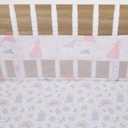 Disney Sweet Princess Pink, Light Blue, and White Cinderella Secure-Me Crib Liner