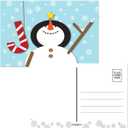Snowman Joy Christmas Postcards - 40 Holiday Fun Postcards - 4 x 6 Inch Postcards (Joy) (light blue)