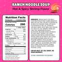 Maruchan Instant Lunch Ramen Noodles, Hot & Spicy Shrimp Flavor Japanese-Style Instant Noodle Soup, Easy Meal Ready in 3 Minutes 2.25 Oz. (12 Pack) (EXP 06/30/27)