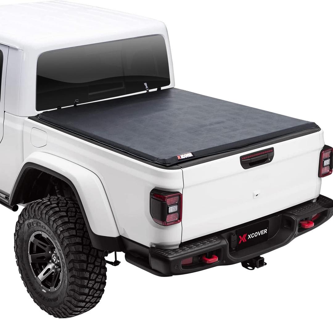 XCOVER Soft Roll Up Bed Cover, Tonneau Cover Compatible with 2020 2021 2022 2023 2024 2025 Gladiator 5' Bed