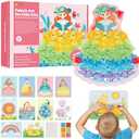 YOTOY Fabric Art Frenzy Toys for Girls Age 3 4 5 6 7 8 Years Old, Poke Art Kits, Fabric Art for Kids, Creative Puzzle Puncture Painting Toy Gift for Kid, Arts and Crafts for Kids Ages 6-8 Year Old, Set of 2