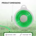 2 x T-03866 Twisted Trimmer Line for Makita Weed Wacker String0.080, Green, 175, 1/2 lbs.