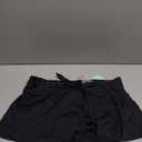 Beautikini Period Swim 2-in-1 Skirt Menstrual Leakproof Bikini Bottoms Sporty Low Waist Short for Teens Girls (Large, Black)