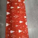 White Christmas Trees on Red Kitchen Mats for Floor, Rubber Backed Kitchen Rugs Non Slip Washable, 48"x17" Super Absorbent Kitchen Runner Rug, Kitchen Floor Mat Front of Sink