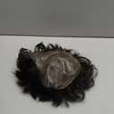 HAPPY&CC Toupee for Man Thin Skin PU Men's Hairpiece European Virgin Human Hair Replacement System Pieces Male Hair Prosthesis Unit for Men with 10% Synthetic Gray 10x8inch