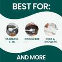 Scotch-Brite Pot + Pan Brush, Durable and Long Lasting Dish Brush with Handle for Scrubbing Stainless Steel, Outdoor Furniture, and Sinks without Scratching, Antimicrobial, and Rinses Clean