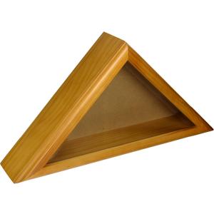 Cadet III Flag Display Case for 17,5×17,5×24,5in Flag - Oak Finish