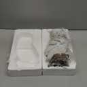 Solar Owl Garden Statues Outdoor Decor Resin Owl Figurine with LED Lights Owl Sculpture for Porch Patio Lawn Yard Decorations Christmas Housewarming Gifts for Women Mom,White Owl